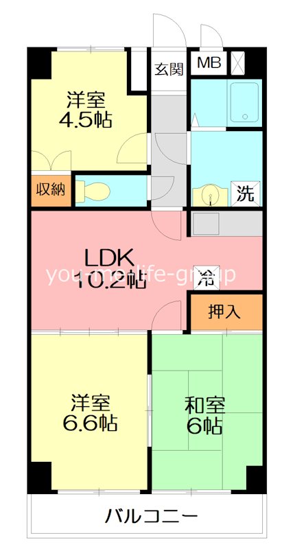 ヴェルドミール湘南平塚 403号室 間取り