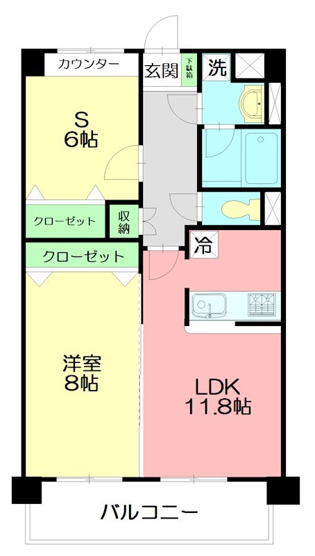 サンハイム戸塚 102号室 間取り