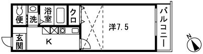Kエスパシオ 201号室 間取り