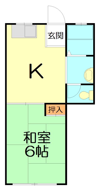 ブルーハイツ 103号室 間取り