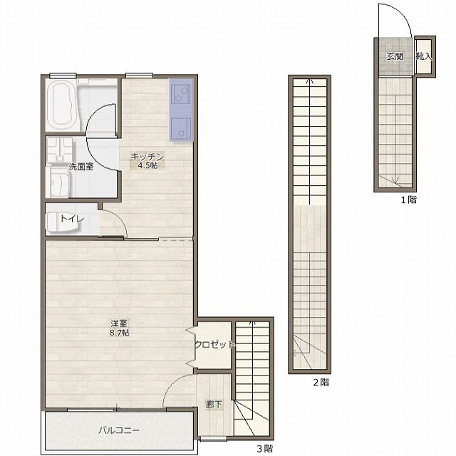リエブル湘南 T4号室 間取り