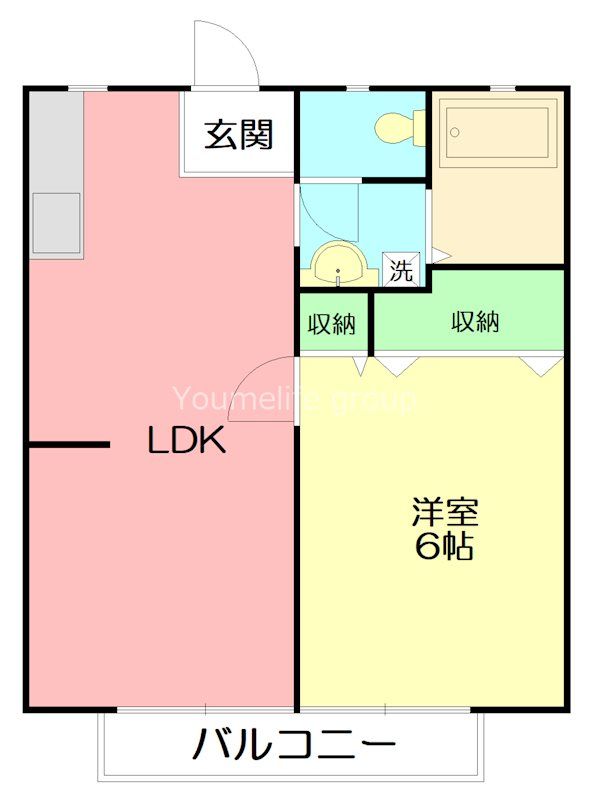 ハイムピーコック 202号室 間取り