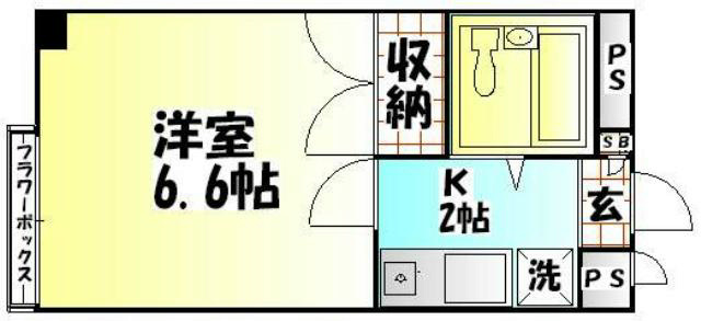 メゾンクレール 205号室 間取り