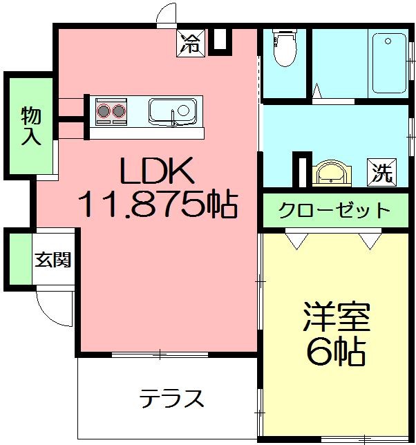 kagetu湘南 101号室 間取り