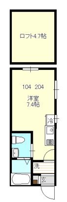 ベイルーム戸塚2 104号室 間取り