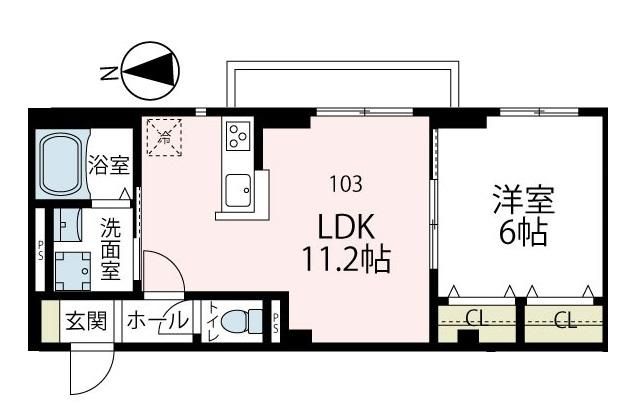 Viola・K 103号室 間取り