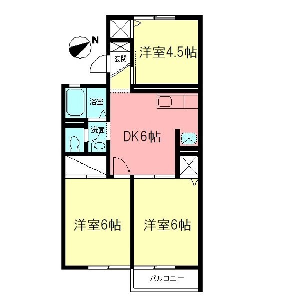 グリーンハイツ駒形 203号室 間取り