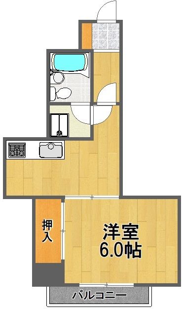 プラーズ追分 302号室 間取り