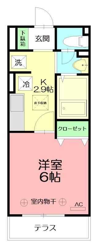 グローリー湘南Ⅱ 106号室 間取り