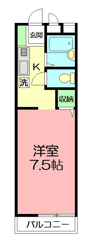 セティオ1番館  305号室 間取り