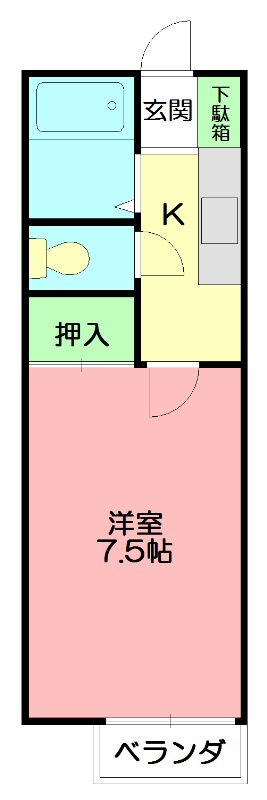 サンヒルズⅠ 202号室 間取り
