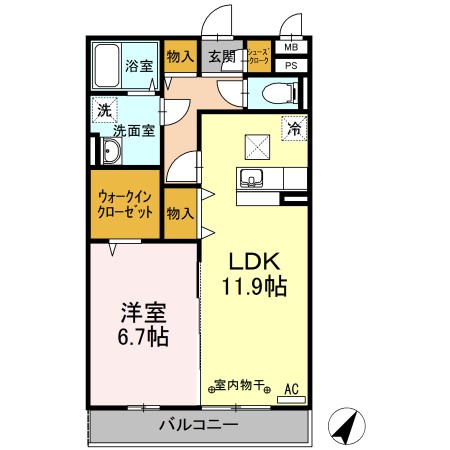 BLESS湘南藤沢 306号室 間取り