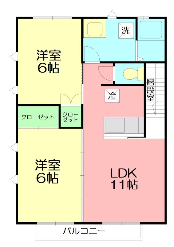 湘南ハイツ 202号室 間取り
