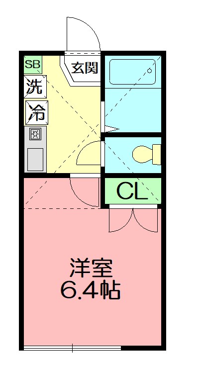 Ｃｌｏｕｄｎｉｎｅ（クラウドナイン）1 102号室 間取り