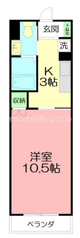 confor鴨宮 203号室 間取り
