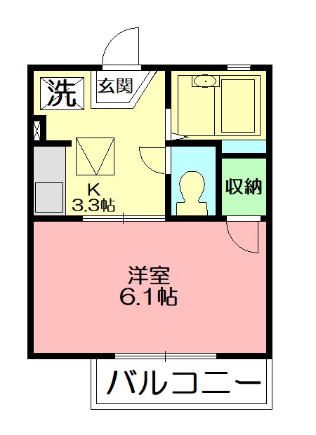 クレール梨木 201号室 間取り