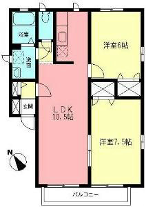 エスポワール立野Ｂ 101号室 間取り