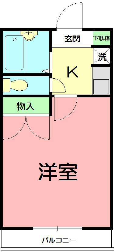 レジデンスジュネス 106号室 間取り