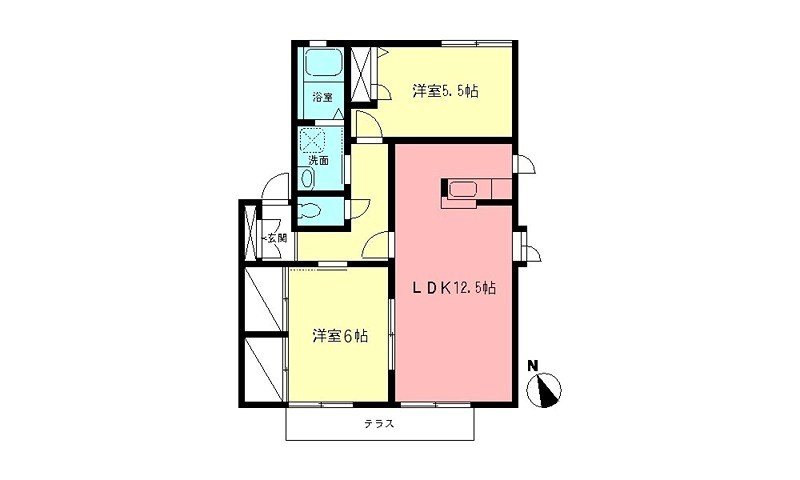 クレールＢ 101号室 間取り