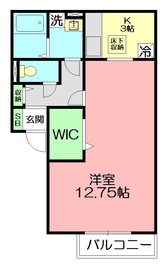 フォンティーヌA 102号室 間取り
