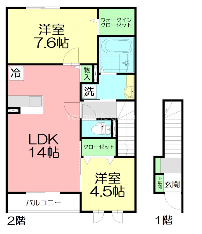 ポラリスF　Ⅱ 202号室 間取り