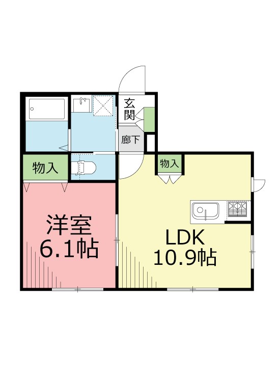 メルヴェーユ鵠沼 102号室 間取り