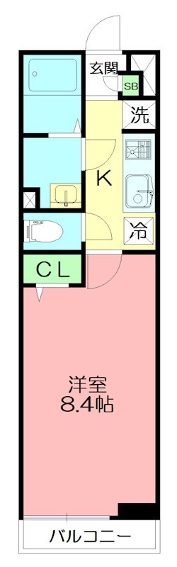 リブリ・材木座  203号室 間取り