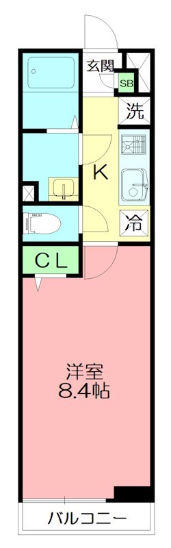 リブリ・材木座  103号室 間取り