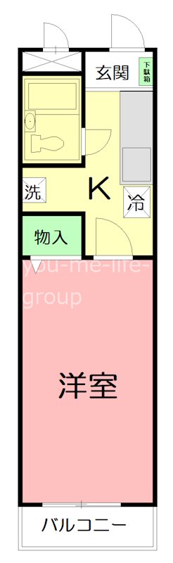 ハウスポートナルセ 2-A号室 間取り