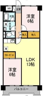 シティハイツオーキッド 503号室 間取り