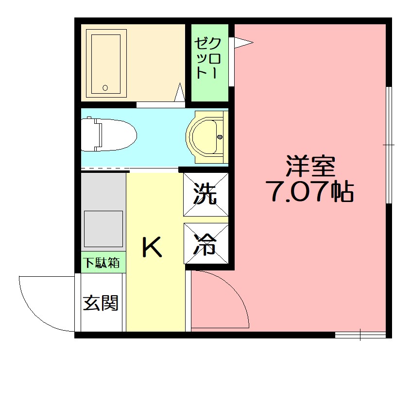 カーサ・リッコ 103号室 間取り