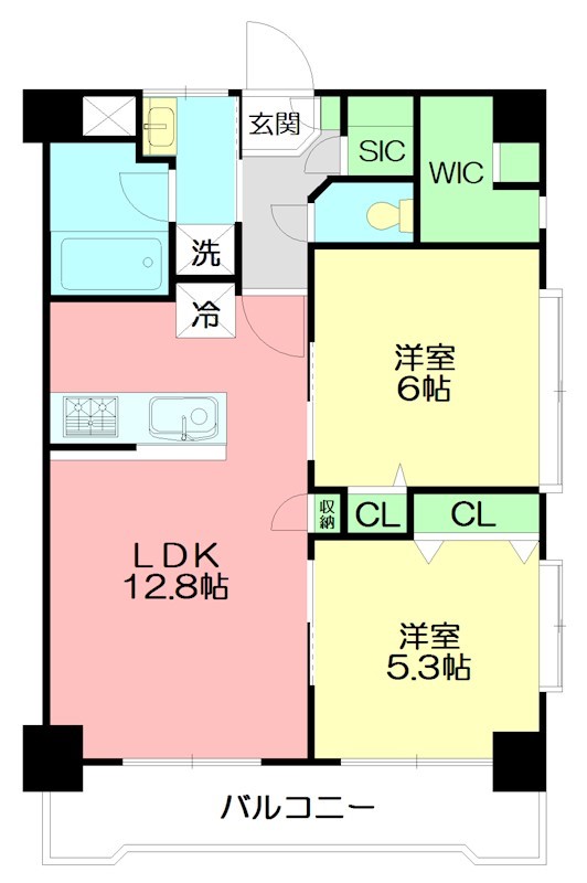 ヴェルセ湘南 603号室 間取り