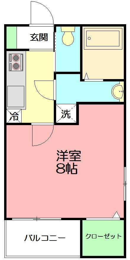 パークビュー本厚木 401号室 間取り