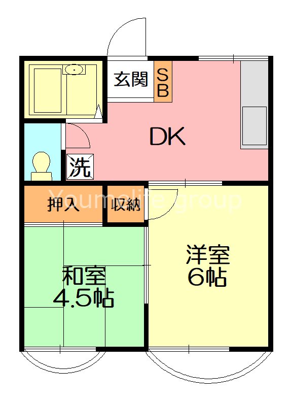 グローリーハイツ 103号室 間取り