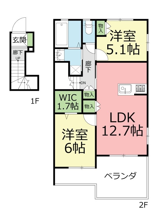 メゾン　ド　ステラ 201号室 間取り