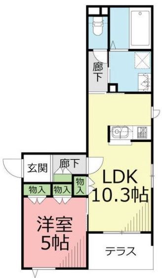 クレイドル湘南 202号室 間取り