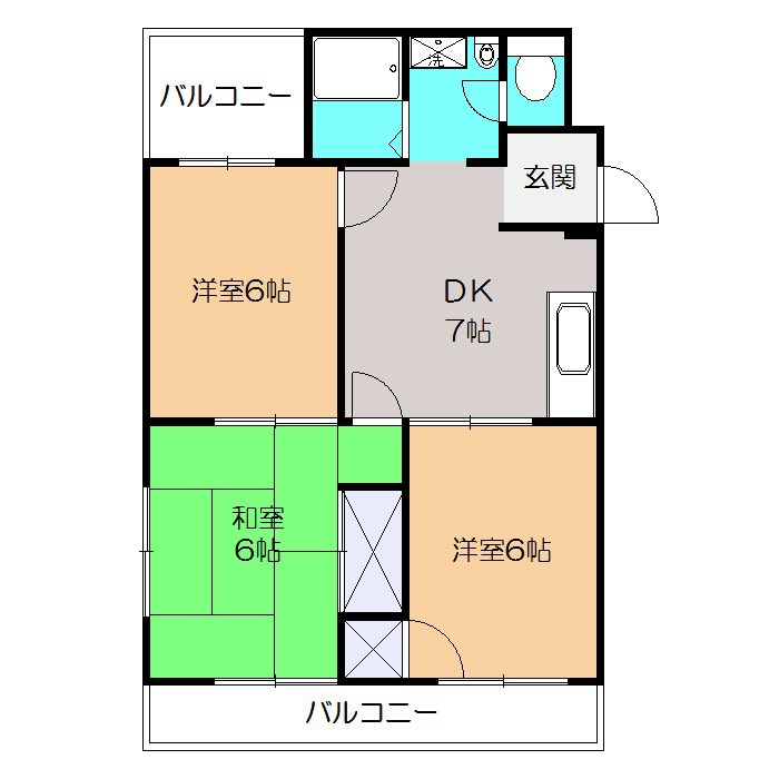 ビューテラス・タカハシ 203号室 間取り
