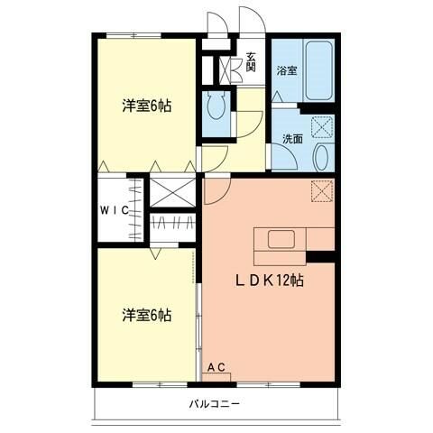 ディアコート湘南 202号室 間取り