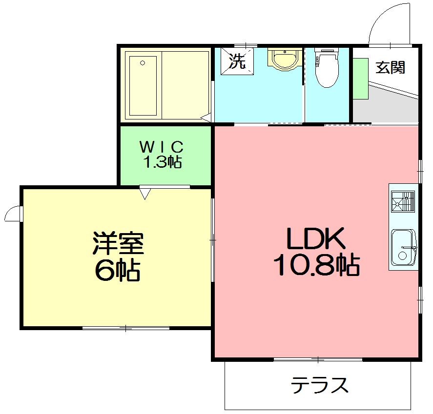 101号室 間取り