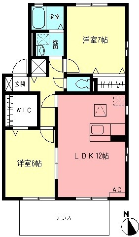 ロイヤルコートA 101号室 間取り