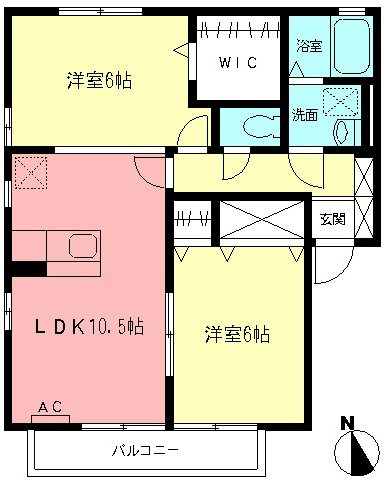 ロイヤルコートB 201号室 間取り