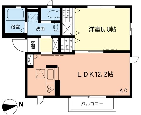 レジデンス・カイド 102号室 間取り