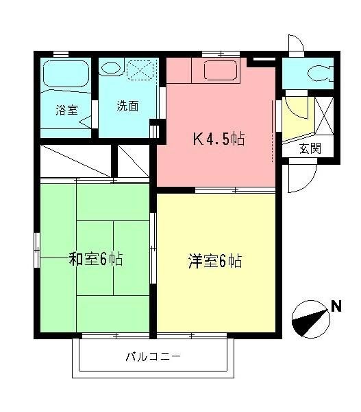 ビブレ柏 201号室 間取り
