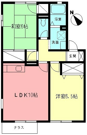 アトリオB 102号室 間取り