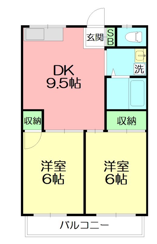 ハイツ三橋  103号室 間取り