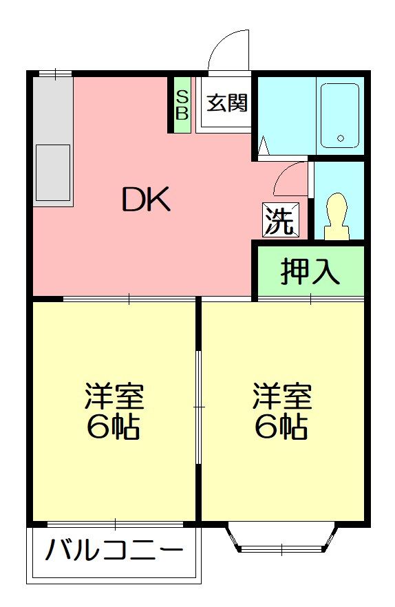 厚木台ファミールⅢ 203号室 間取り