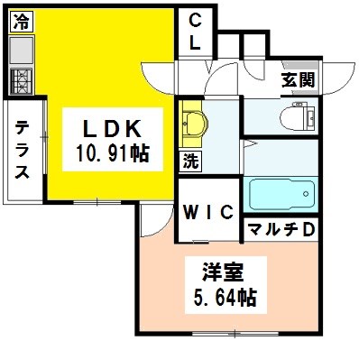 RONDⅥ番館（ロンドロクバンカン） 103号室 間取り