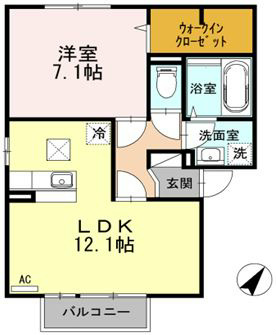 セリシール 101号室 間取り