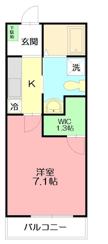 Blue grande 102号室 間取り