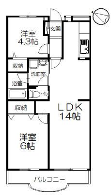 ＹＨ湘南 307号室 間取り